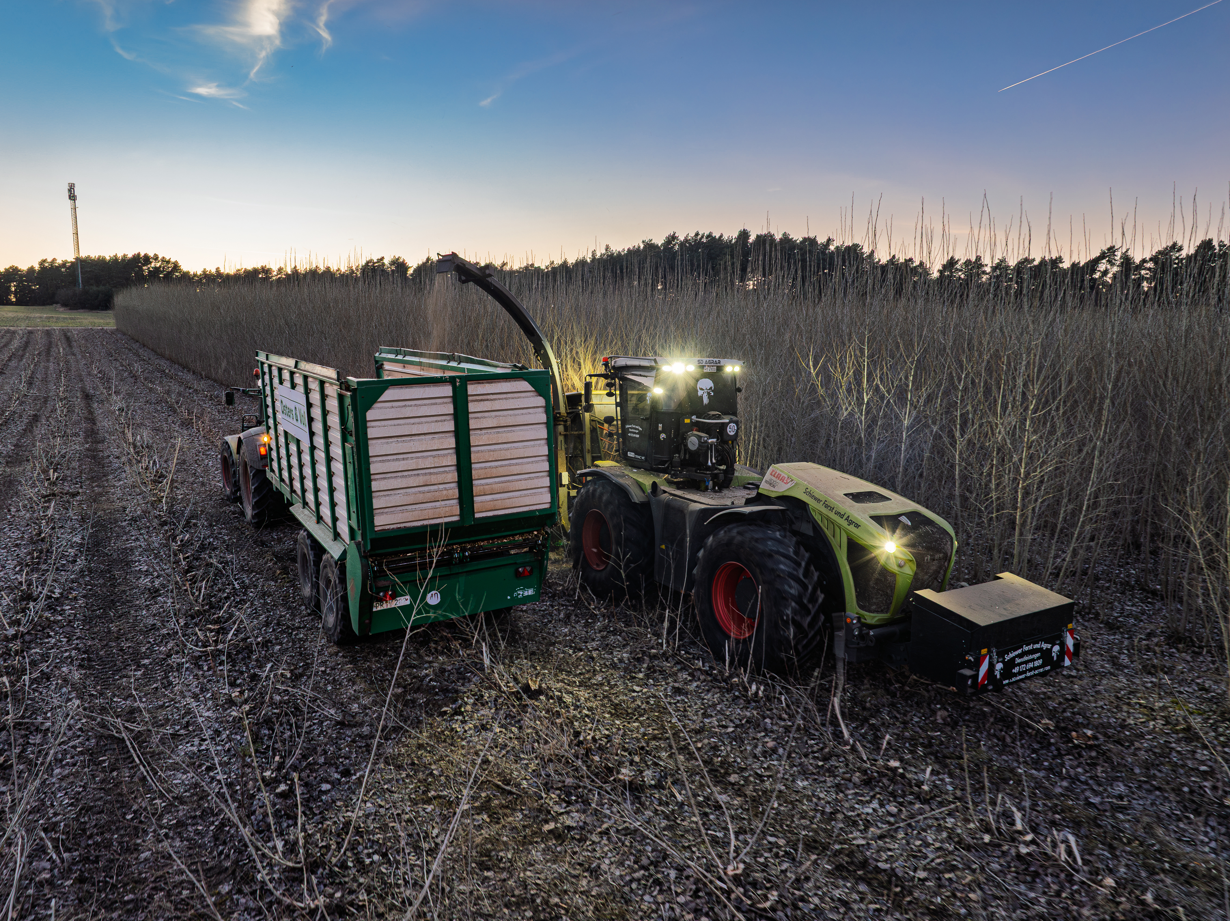 Claas Xerion Holz Ernte